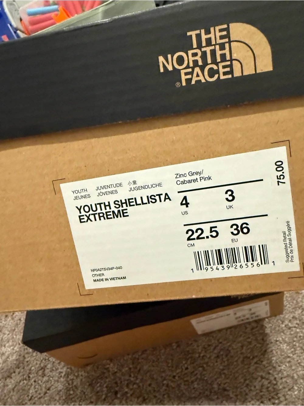 The North Face Youth Waterproof Shellista Extreme Winter Boot - Gray & Pink